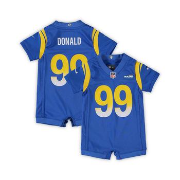 NIKE | Infant Girls and Boys Aaron Donald Royal Los Angeles Rams Game Romper Jersey商品图片,