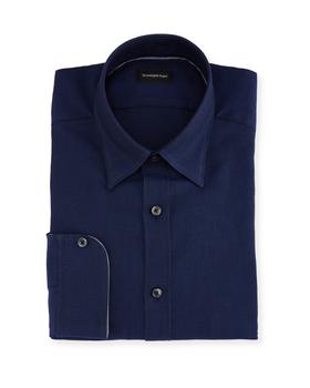 zegna 衬衫, Zegna | Men's Woven Mesh Regular-Fit Dress Shirt商品图片 