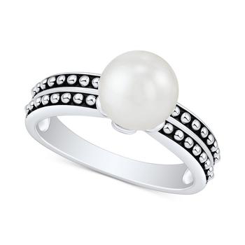 商品Cultured Freshwater Pearl (8-1/2mm) Beaded Ring in Sterling Silver图片