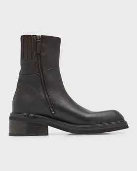 推荐Men's Facciata Tronchetto Leather Boots商品