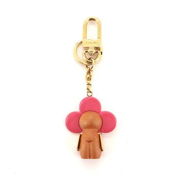 lv行李箱, [二手商品] Louis Vuitton | Louis Vuitton Vivienne Doudoune Bag Charm and Key Holder Wood and Resin Pink商品图片 