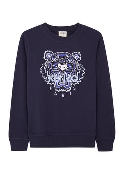 推荐KIDS Blue tiger-embroidered cotton sweatshirt (14 years)商品