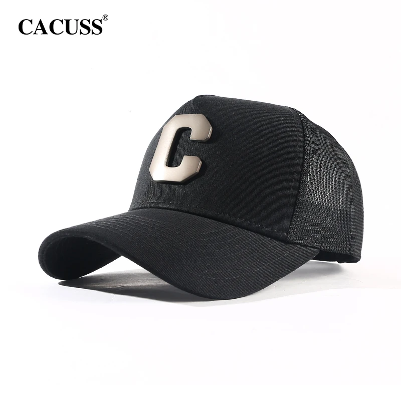推荐CACUSS棒球帽大头围高顶帽子男士夏季防晒遮阳帽出行户外硬顶网眼鸭舌帽商品