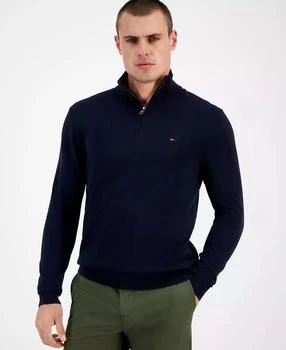 Tommy Hilfiger | Men's Quarter-Zip Pullover Knit Sweater,商家Macy's,价格¥304