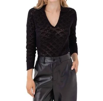 Sundays | Delphine Polo Sweater In Black,商家Premium Outlets,价格¥1011