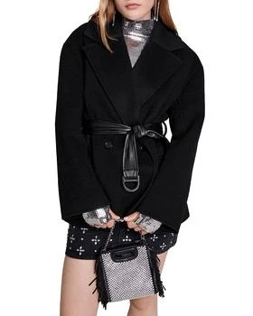 Maje | Glassone Belted Short Coat 