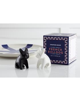 商品Jonathan Adler | French Bulldog Salt & Pepper Shakers in Black & White,商家Neiman Marcus,价格¥488图片