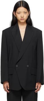 推荐SSENSE Exclusive Black Wool Loose Fit Blazer商品