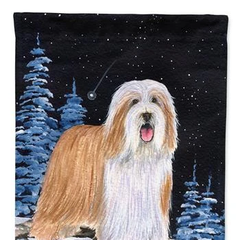 Caroline's Treasures | Starry Night Bearded Collie Garden Flag 2-Sided 2-Ply,商家Verishop,价格¥128