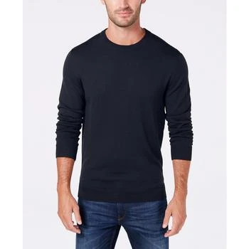 Club Room | Men's Solid Crew Neck Merino Wool Blend Sweater, Created for Macy's 3.9折