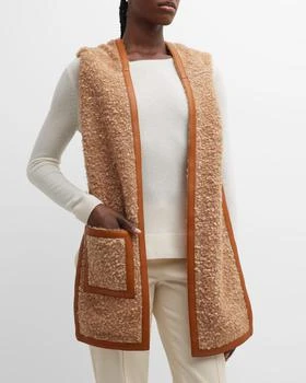 Loro Piana | Boucle Mohair & Leather Scarf 