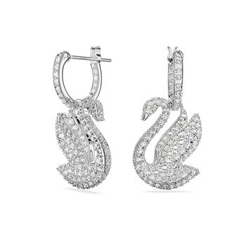 Swarovski | Crystal Swan Iconic Swan Drop Earrings商品图片,