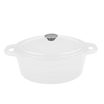 BergHOFF | BergHOFF Neo Cast Iron Oval Covered Dutch Oven, 8 Qt, White,商家Premium Outlets,价格¥1803