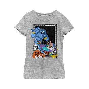 Disney | Girl's Aladdin Character Poster Frame Child T-Shirt商品图片,
