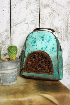 American Darling | The Tucson Cowhide Mini Backpack In Turquoise,商家Premium Outlets,价格¥797