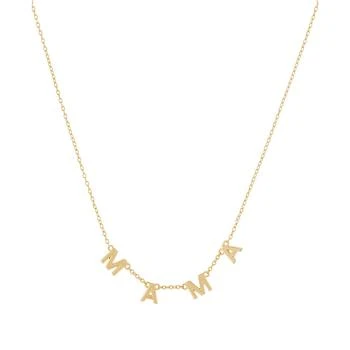 Giani Bernini | Mama Letter Charm 18" Pendant Necklace in 14k Gold-Plated Sterling Silver, Created for Macy's,商家Macy's,价格¥774