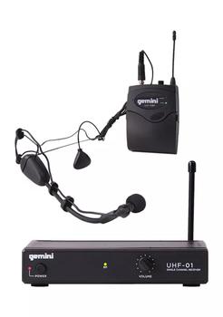 商品Gemini | Single Channel UHF Wireless Microphone System with Headset and Lavalier Microphones,商家Belk,价格¥431图片