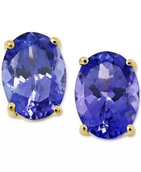 Macy's | Tanzanite Oval Stud Earrings (1-1/3 ct. t.w.) in 14k Gold,商家Macy's,价格¥1309