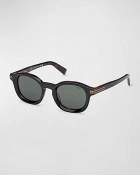 推荐Men's AURORA I Acetate Round Sunglasses商品