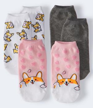 商品Aeropostale | Aeropostale Women's Corgi Hearts Ankle Sock 3-Pack***,商家Premium Outlets,价格¥32图片