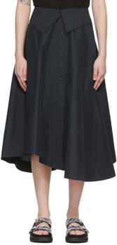 product Black Cotton Midi Skirt image