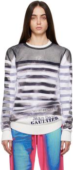 推荐Black & White Jean Paul Gaultier Edition Marinière Sweatshirt商品