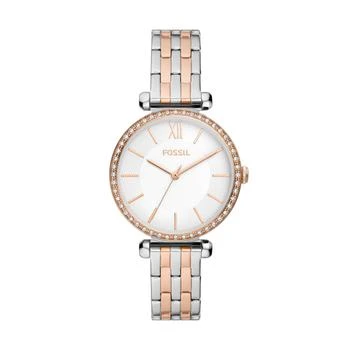 Fossil | Fossil Women's Tillie Three-Hand, Rose Gold-Tone Stainless Steel Watch 4折, 独家减免邮费