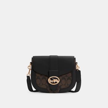 product Coach Outlet Georgie Saddle Bag In Signature Canvas image