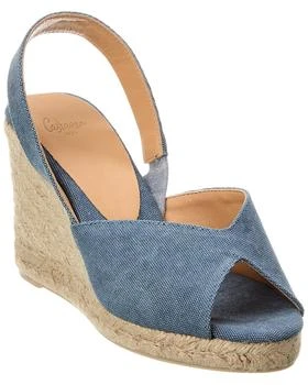 CASTAÑER | Castañer Brisa Canvas Slingback Wedge Sandal,商家Premium Outlets,价格¥714