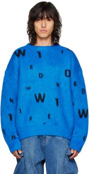 We11done | Blue Lettering Sweater商品图片,4.9折
