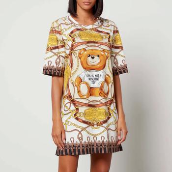 推荐Moschino Women's Teddy Logo T Shirt Dress商品