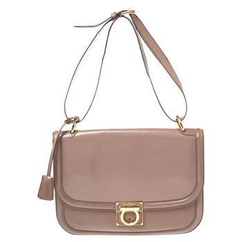 菲拉格慕包, [二手商品] Salvatore Ferragamo | Salvatore Ferragamo Taupe Leather Jody Shoulder Bag商品图片 1.6折