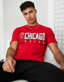 New Era | New Era Chicago Bulls retro logo t-shirt in red商品图片,