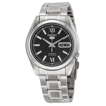 精工机械表怎么样, Seiko | Black Dial Stainless Steel Mens Watch SNKL55商品图片 5.1折