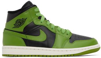 Jordan | Green & Black Air Jordan 1 Mid Sneakers商品图片,7.4折