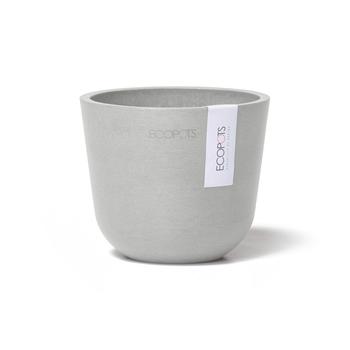 商品Oslo Plastic Flower Pot, White Grey, 4.5"图片