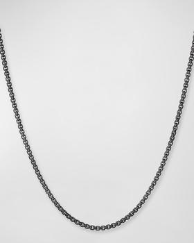 推荐Small Black Box Chain Necklace, 24"商品