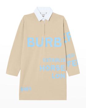 burberry童装, Burberry | Girl's Jessy Logo-Print Shirtdress, Size 3-14商品图片 4.8折