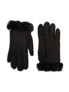 商品UGG | Shearling-Trim Leather Gloves,商家Saks OFF 5TH,价格¥616图片