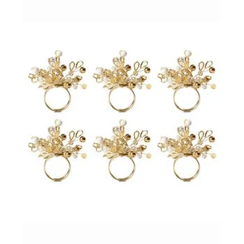 Design Imports | Multi Bead Napkin Ring, Set of 6,商家Macy's,价格¥330