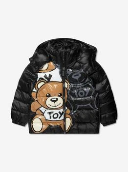 推荐Kids Teddy Bear Puffer Jacket in Black商品