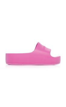 推荐Balenciaga - Women's Chunky Logo-Embossed Rubber Slide Sandals - Pink - Moda Operandi商品