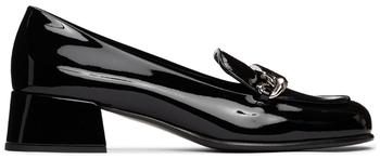 Miu Miu | Black Patent Vernice Chain Loafers商品图片,