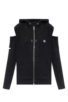 推荐Givenchy Logo Printed Zip Up Hoodie商品