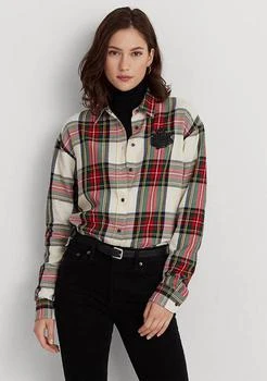 Ralph Lauren | Ralph Lauren Petite Bullion Checked Plaid Twill Shirt,商家Belk,价格¥331