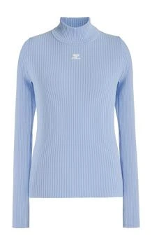 推荐Courrèges - Re-Edition Knit Sweater - Blue - M - Moda Operandi商品