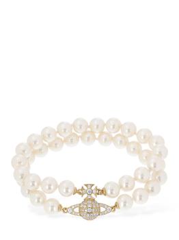商品Graziella Two Row Faux Pearl Bracelet,商家LUISAVIAROMA,价格¥1674图片
