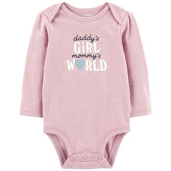Baby Girls Daddy's Girl Mommy's World Original Long Sleeves Bodysuit