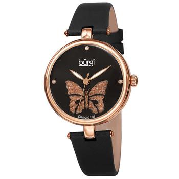 推荐Pretty Butterfly Diamond Black Dial Ladies Watch BUR233RGBK商品
