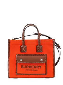 burberry托特包, Burberry | Mini Freya Leather & Canvas Tote Bag商品图片 